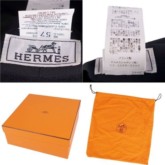 Hermes Hat Band Cashmere Velvet Velour Lamb Leather 57 main image 6